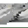 Mexen Lira voľne stojaca vaňa vzor 170 x 80 cm, biela, prepad zlatý kartáčovaný - 52831708000-55