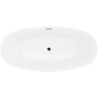 Mexen Lira voľne stojaca vaňa vzor 170 x 80 cm, biela, prepad ružové zlato - 52831708000-60