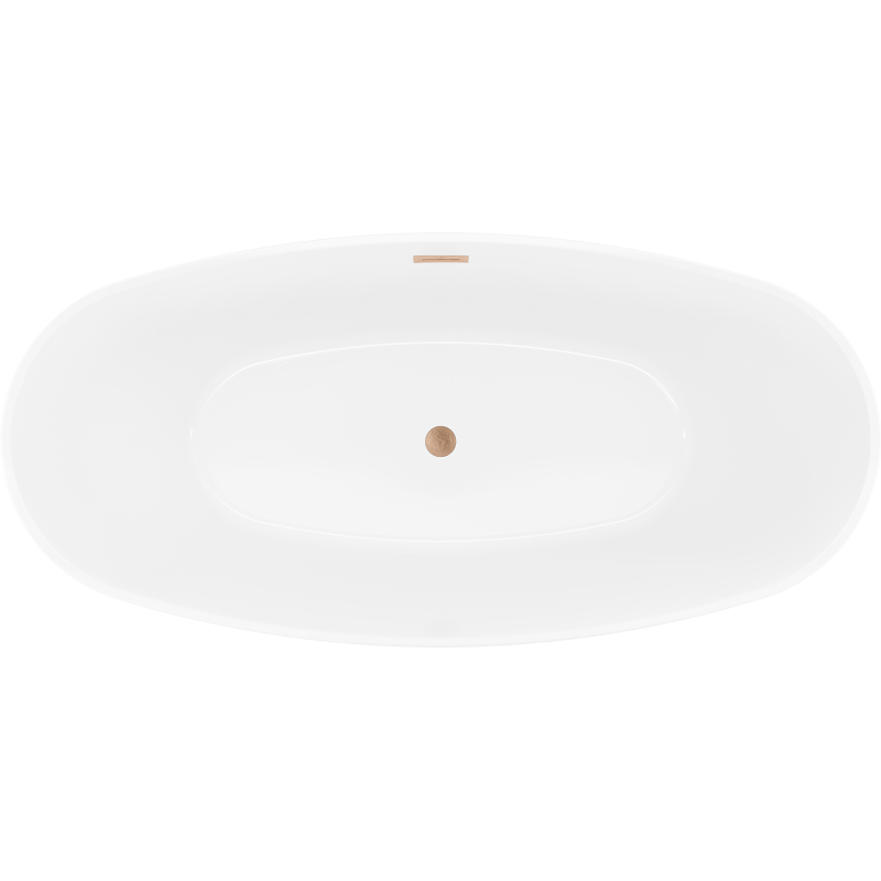 Mexen Lira vaňa voľne stojaca vzor 170 x 80 cm, biela, preliv medený brúsený - 52831708000-65