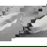 Mexen Lira voľne stojaca vaňa vzor 170 x 80 cm, biela, prepad gun gray matný - 52831708000-66