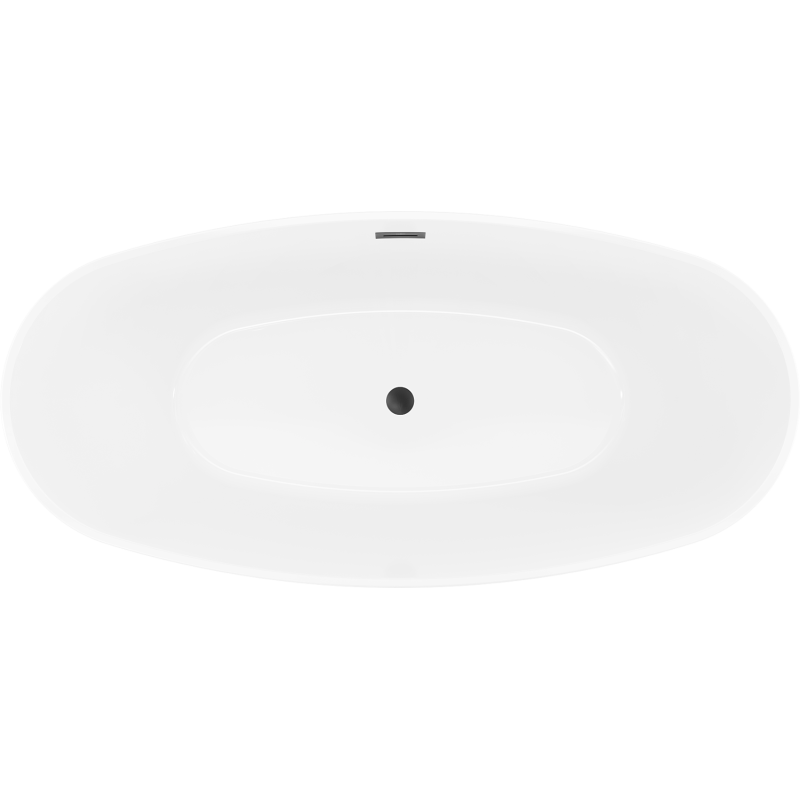 Mexen Lira voľne stojaca vaňa vzor 170 x 80 cm, biela, čierny prepad - 52831708000-70