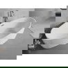 Mexen Lira voľne stojaca vaňa vzor 170 x 80 cm, biela, prepad gun metal - 52831708000-95