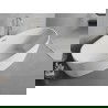 Mexen Lira voľne stojaca vaňa vzor 170 x 80 cm, biela, prepad niklovaný kartáčovaný - 52831708000-97