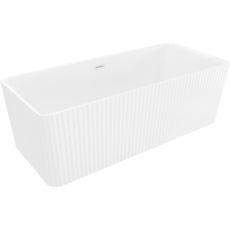 Mexen Nila voľne stojaca ryhovaná vaňa 170 x 75 cm, biela, biely prepad - 52841708000-20