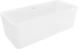 Mexen Nila voľne stojaca vaňa ryhovaná 170 x 75 cm, biela, biely prepad - 52841708000-20