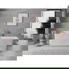 Mexen Nila voľne stojaca ryhovaná vaňa 170 x 75 cm, biela, prepad gun metal - 52841708000-95