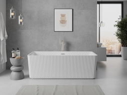 Mexen Nila voľne stojaca ryhovaná vaňa 170 x 75 cm, biela, prepad niklovaný - 52841708000-97