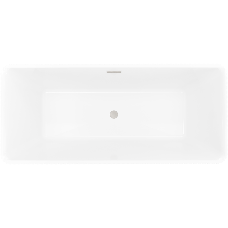 Mexen Nila voľne stojaca vaňa ryhovaná 170 x 75 cm, biela, prepad z brúseného niklu - 52841708000-97