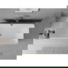 Mexen Nila voľne stojaca ryhovaná vaňa 170 x 75 cm, biela/čierna, prepad gun grey brúsený - 52841708075-66