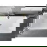 Mexen Tava voľne stojaca ryhovaná vaňa 170 x 75 cm, biela, prepad zlatý - 52851707500-50