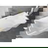Mexen Tava voľne stojaca ryhovaná vaňa 170 x 75 cm, biela, zlatý kartáčovaný prepad - 52851707500-55
