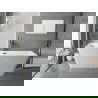 Mexen Tava voľne stojaca ryhovaná vaňa 170 x 75 cm, biela, čierny prepad - 52851707500-70