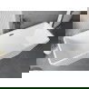 Mexen Tava voľne stojaca ryhovaná vaňa 170 x 75 cm, biela, čierny prepad - 52851707500-70