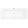 Mexen Tava voľne stojaca ryhovaná vaňa 170 x 75 cm, biela, prepad gun metal - 52851707500-95