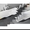 Mexen Tava voľne stojaca ryhovaná vaňa 170 x 75 cm, biela/čierna, biely prepad - 52851707575-20