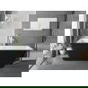 Mexen Tava voľne stojaca ryhovaná vaňa 170 x 75 cm, biela/čierna, biely prepad - 52851707575-20