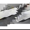 Mexen Tava voľne stojaca vaňa ryhovaná 170 x 75 cm, biela/čierna, prepad zlatý - 52851707575-50