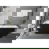 Mexen Tava voľne stojaca vaňa ryhovaná 170 x 75 cm, biela/čierna, prepad zlatý - 52851707575-50