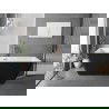 Mexen Tava voľne stojaca ryhovaná vaňa 170 x 75 cm, biela/čierna, prepad medený kartáčovaný - 52851707575-65