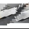 Mexen Tava voľne stojaca vaňa ryhovaná 170 x 75 cm, biela/čierna, prepad gun gray brúsený - 52851707575-66