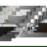 Mexen Tava voľne stojaca vaňa ryhovaná 170 x 75 cm, biela/čierna, prepad gun gray brúsený - 52851707575-66