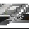 Mexen Tava voľne stojaca vaňa ryhovaná 170 x 75 cm, biela/čierna, prepad gun metal - 52851707575-95