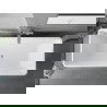 Mexen Tava voľne stojaca ryhovaná vaňa 170 x 75 cm, biela/čierna, prepad brúsený nikel - 52851707575-97