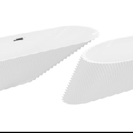 Mexen Yara voľne stojaca vaňa ryhovaná 170 x 75 cm, biela, prepad gun gray leštený - 52861707500-66