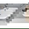 Mexen Yara voľne stojaca ryhovaná vaňa 170 x 75 cm, biela, prepad gun gray brúsený - 52861707500-66