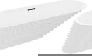 Mexen Yara voľne stojaca ryhovaná vaňa 170 x 75 cm, biela, prepad čierny - 52861707500-70