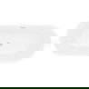 Mexen Yara voľne stojaca ryhovaná vaňa 170 x 75 cm, biela, prepad brúsený nikel - 52861707500-97