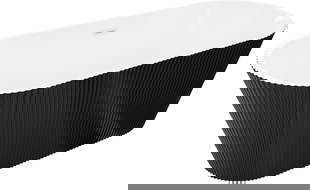 Mexen Yara samostatne stojaca ryhovaná vaňa 170 x 75 cm, biela/čierna, biely prepad - 52861707575-20