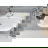 Mexen Yara voľne stojaca ryhovaná vaňa 170 x 75 cm, biela/čierna, prepad zlatý - 52861707575-50