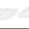 Mexen Yara voľne stojaca ryhovaná vaňa 170 x 75 cm, biela/čierna, prepad gun gray brúsený - 52861707575-66
