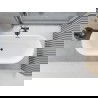 Mexen Yara voľne stojaca ryhovaná vaňa 170 x 75 cm, biela/čierna, čierny prepad - 52861707575-70