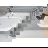 Mexen Yara voľne stojaca vaňa ryhovaná 170 x 75 cm, biela/čierna, prepad brúsený nikel - 52861707575-97