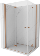 Mexen Mist-F Duo skladacia sprchová kabína 120 x 70 cm, transparentná, kartáčovaná meď - 8A6-120L-070P-65-00