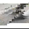 Mexen Oris voľne stojaca pri stene ryhovaná 150 x 75 cm, biela, prepad zlatý kartáčovaný - 52871507500-55