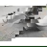 Mexen Oris voľne stojaca pri stene ryhovaná 150 x 75 cm, biela, čierny prepad - 52871507500-70