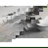 Mexen Oris voľne stojaca prístenná ryhovaná vaňa 150 x 75 cm, biela, prepad gun gray brúsený - 52871507500-66