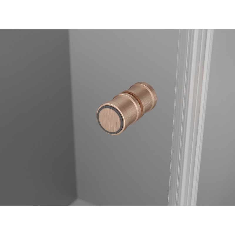 Mexen Mist-F sklápacia sprchová kabína ľavá 100 x 110 cm, transparentná, brúsená meď - 8A6T-100-110-65-00-L