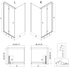 Mexen Mist-F T skladací sprchový box ľavý 115 x 75 cm, transparentný, čierny - 8A6T-115-075-70-00-L