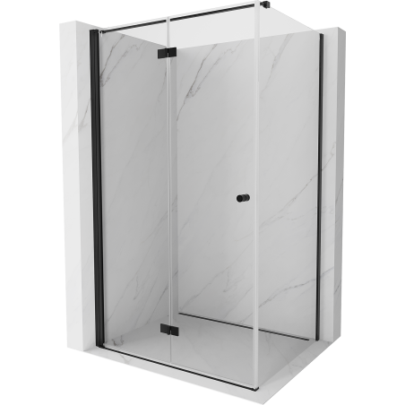 Mexen Mist-F skladacia sprchová kabína ľavá 120 x 100 cm, transparentná, čierna - 8A6T-120-100-70-00-L