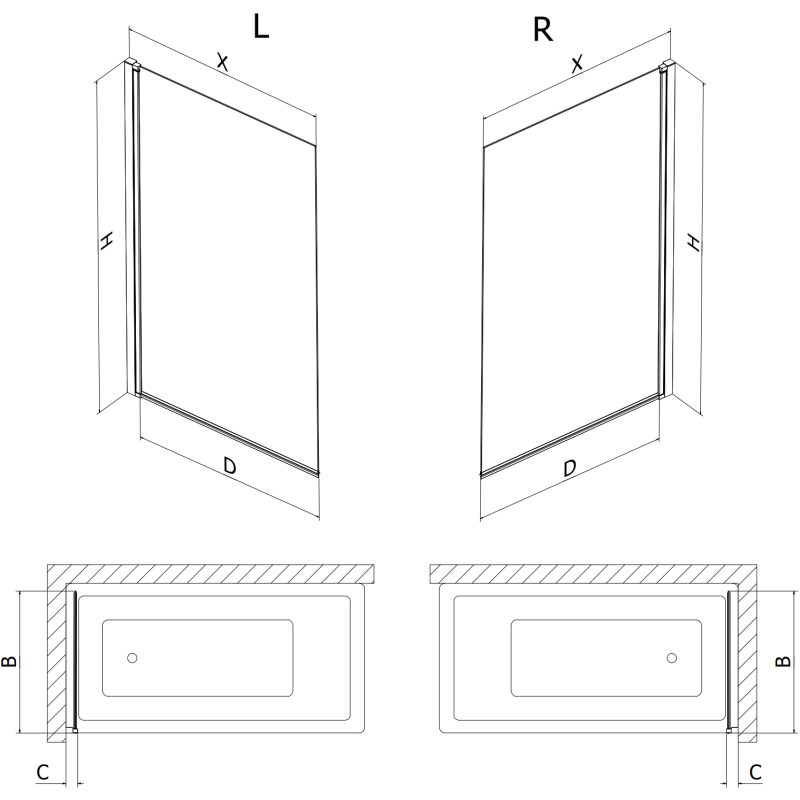 Mexen Mist sprchová zástena 1-krídlová 90 x 150 cm, transparentná, chróm - 8A9-090-001-01-00