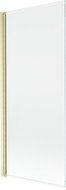 Mexen Mist sprchová zástena s 1 krídlom 80 x 150 cm, priehľadná, zlatá kartáčovaná - 8A9-080-001-55-00