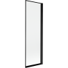 Mexen Mist sprchový záves 1-dielny pravý 60 x 150 cm, čierny rám, čierny - 8A9-060-001-70-70-P