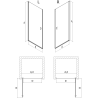 Mexen Mist-B sprchové dvere otváravé pravé 70 cm, čierna mriežka, čierne - 8A2-070-000-70-77-P