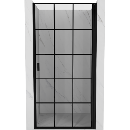 Mexen Mist-B sprchové dvere otváravé pravé 70 cm, čierna mriežka, čierne - 8A2-070-000-70-77-P
