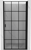 Mexen Mist-B sprchové dvere otváravé pravé 70 cm, čierna mriežka, čierne - 8A2-070-000-70-77-P