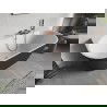 Mexen Oris voľne stojaca stenová ryhovaná vaňa 150 x 75 cm, biela/sivá, prepad brúsená meď - 52871507562-65